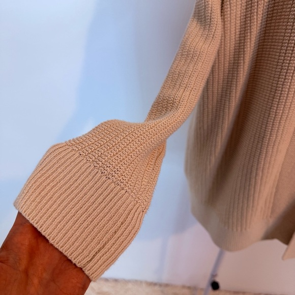 Club Monaco open front knit cardigan long sleeve SZ XS cotton beige - Picture 2 of 9